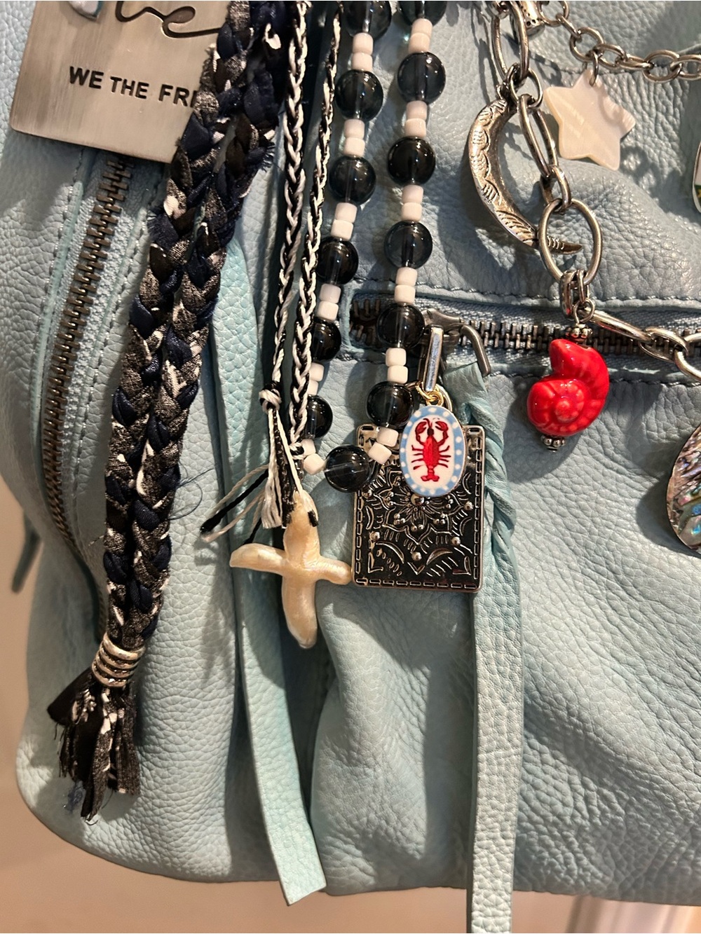 LIKE NEW We The Free Emerson Tote Washed Sail-Micro Emerson-Charms & Scarves - Picture 9 of 16